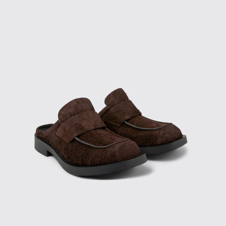 MIL 1978 Loafers slip-on em nobuck castanhos