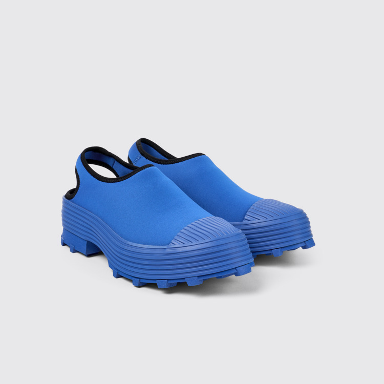 Front view of Traktori Blue Textile Clog