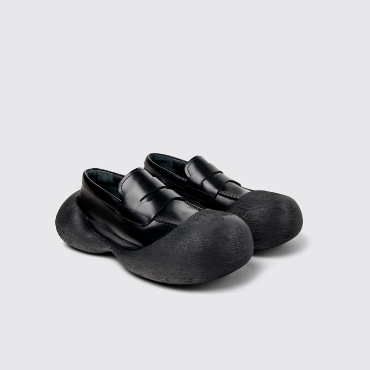 Caramba Schwarze Lederslipper