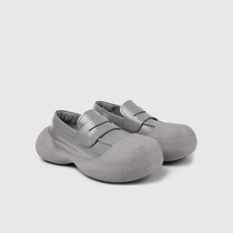 Caramba Mocassins en cuir gris