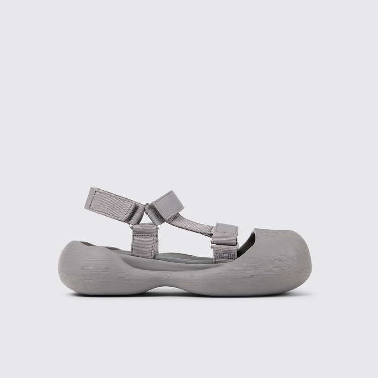 Side view of Caramba Gray Recycled PET Sandals