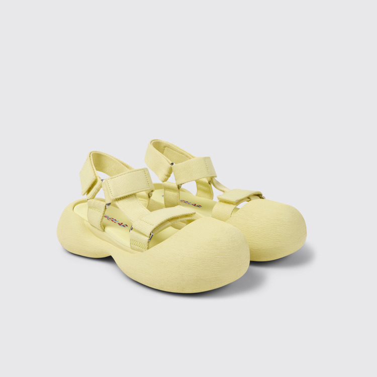 Front view of Caramba Yellow Recycled PET Sandals