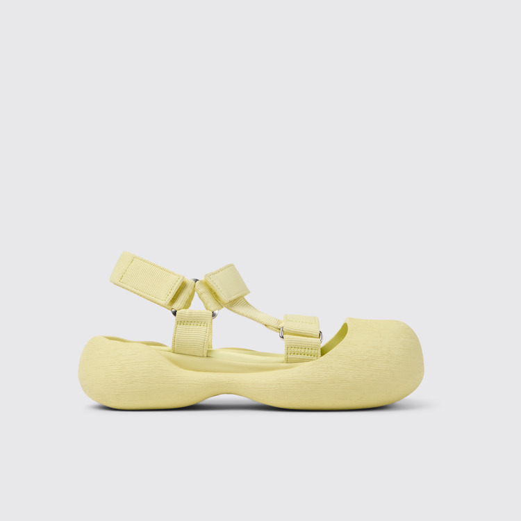 มุมมองด้านข้างของ Caramba Yellow Recycled PET Sandals