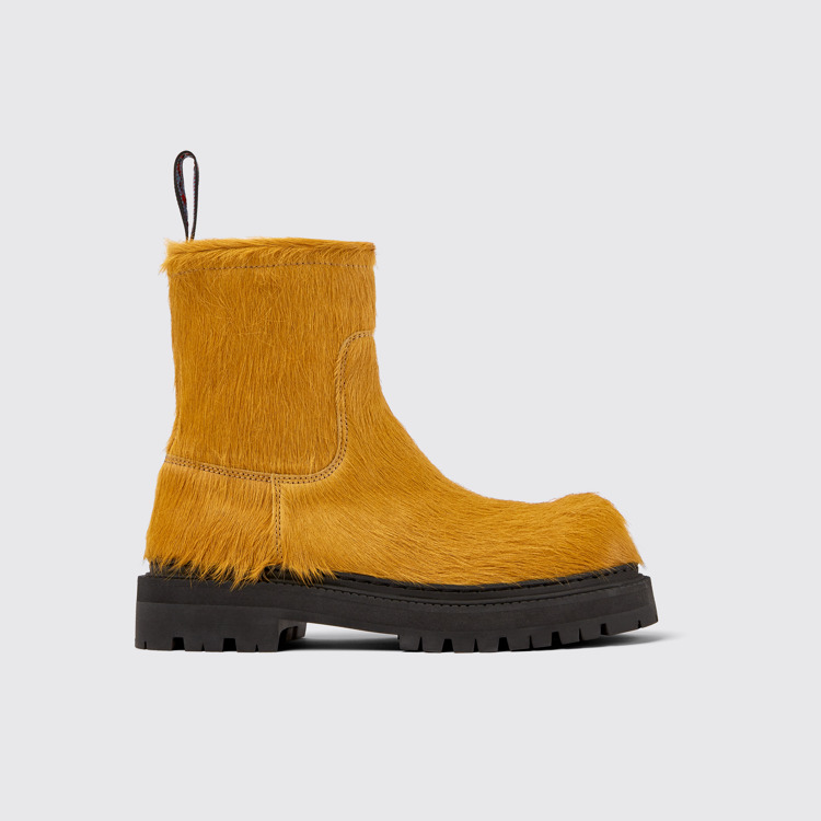 Eki Botas amarillo oscuro de pelo vacuno largo