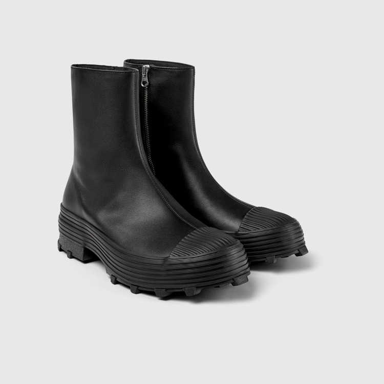 Traktori Bottes en cuir noir