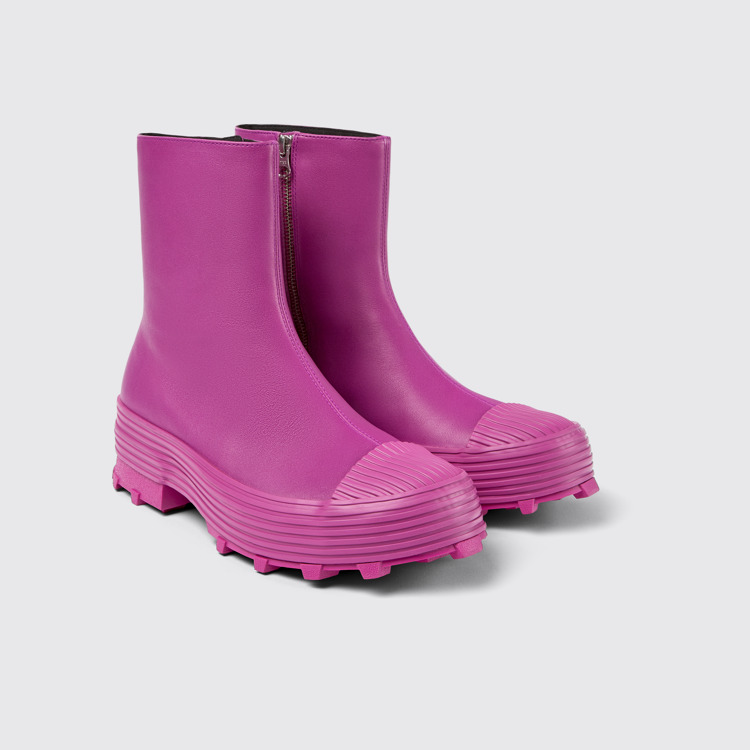 Traktori Bottes en cuir violet