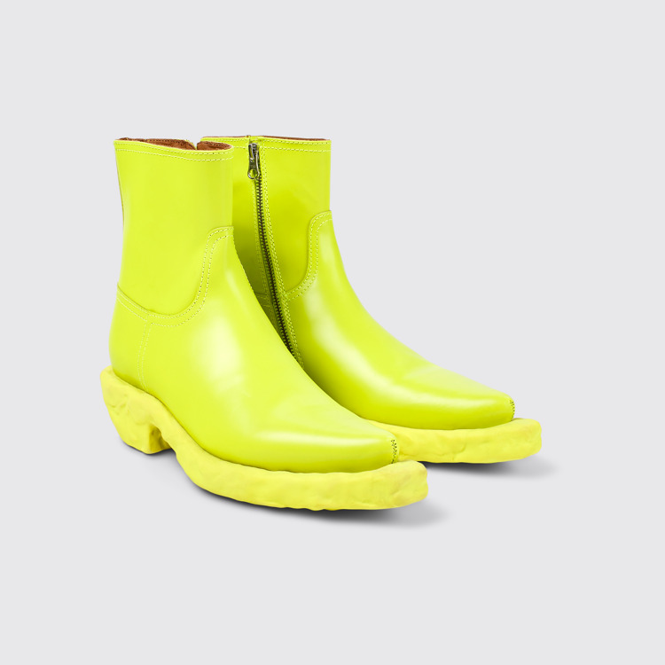 Venga Bottines zippées en cuir vert