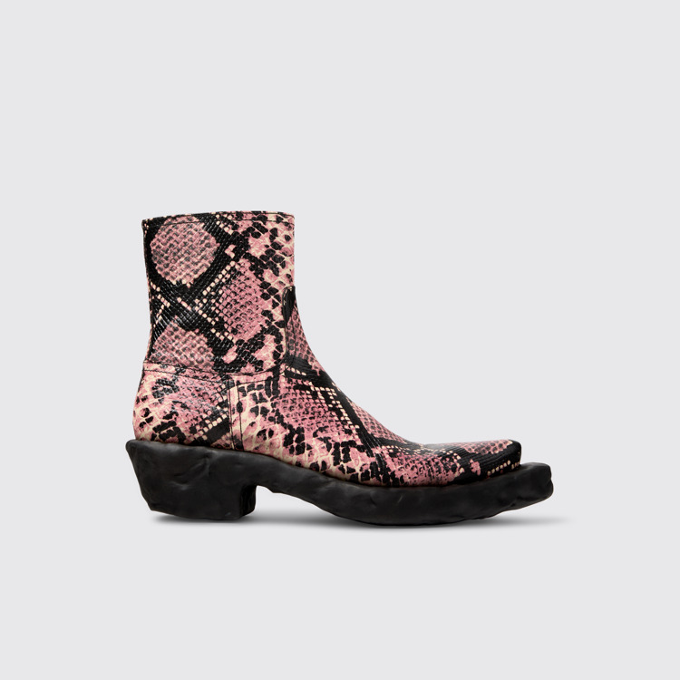 Venga Bottines zippées en cuir multicolores