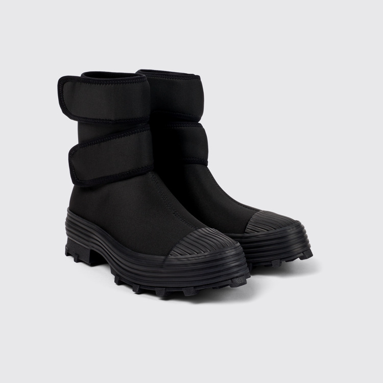 Traktori Bottes mi-hautes en textile noir