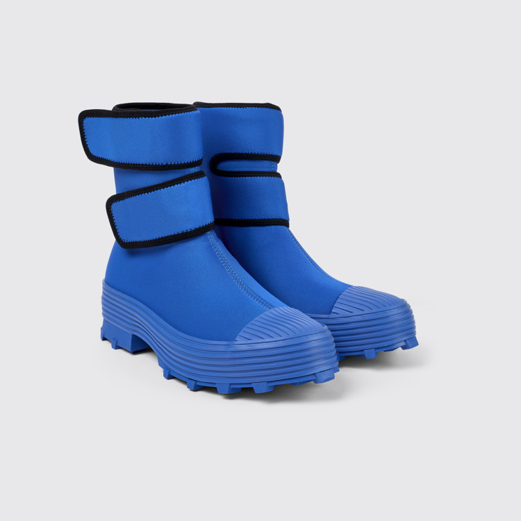 Front view of Traktori Blue Textile Medium Boot