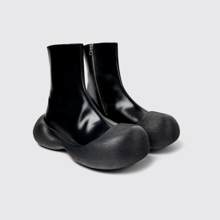 Caramba Bottes en cuir noir