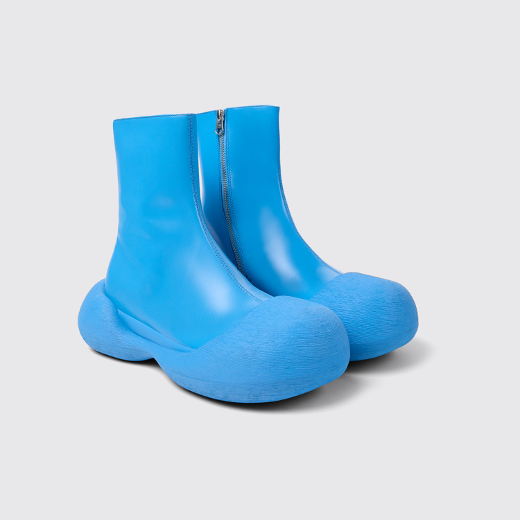 Front view of Caramba Blue Leather Boots