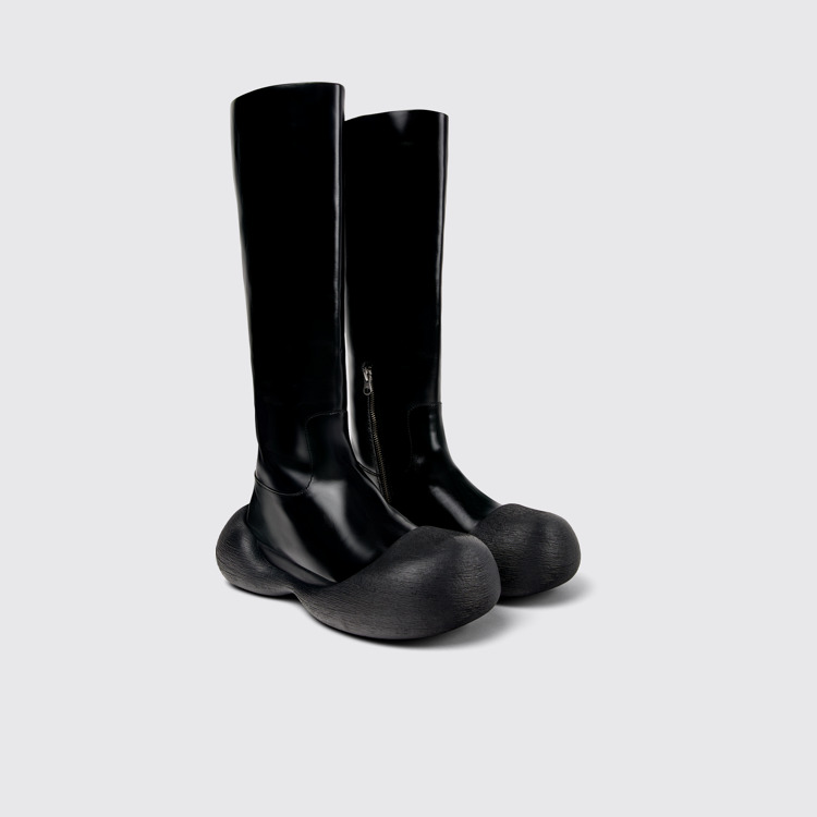 Caramba Bottes hautes en cuir noir