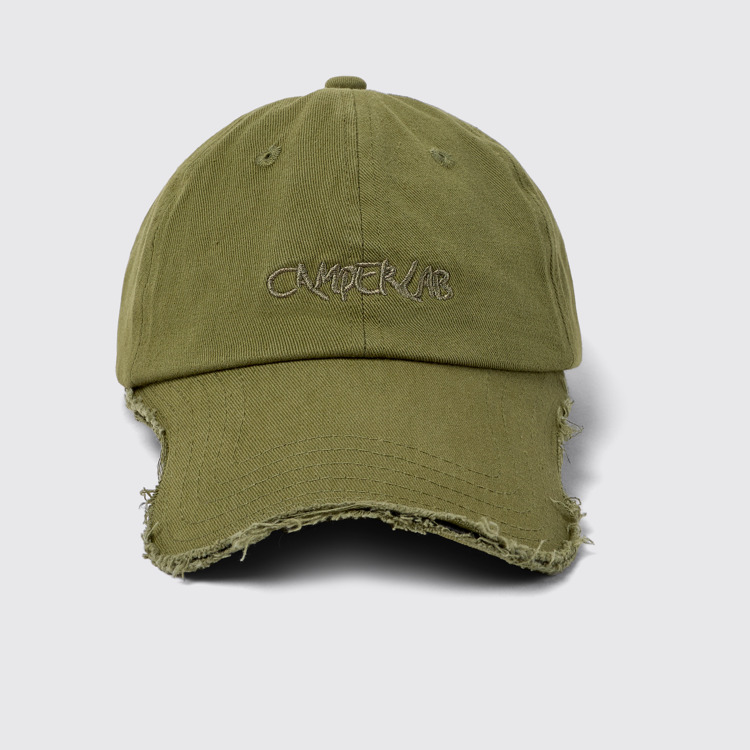 Overhead view of Cap Green Cotton Cap (One Size)