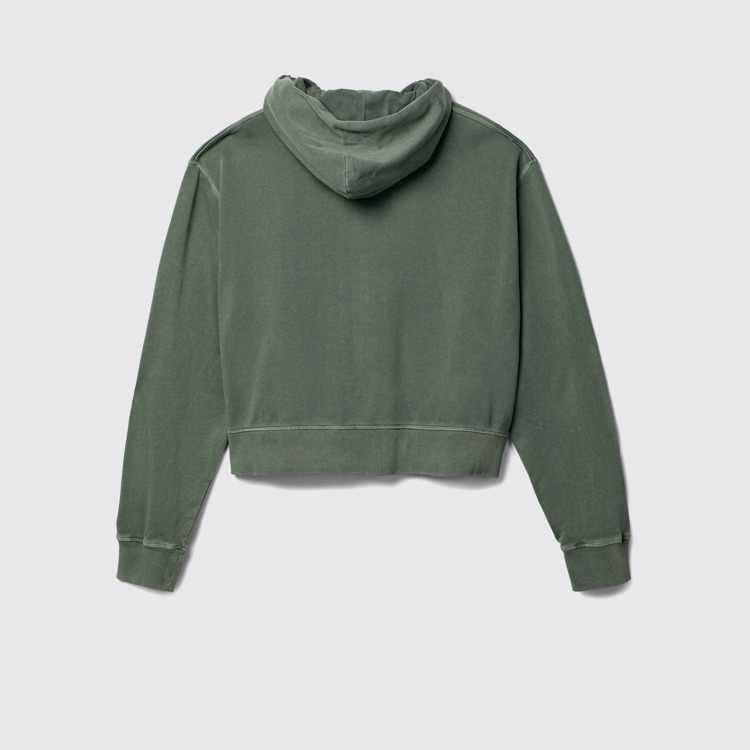 Hoodie 軍綠純棉帽T後面