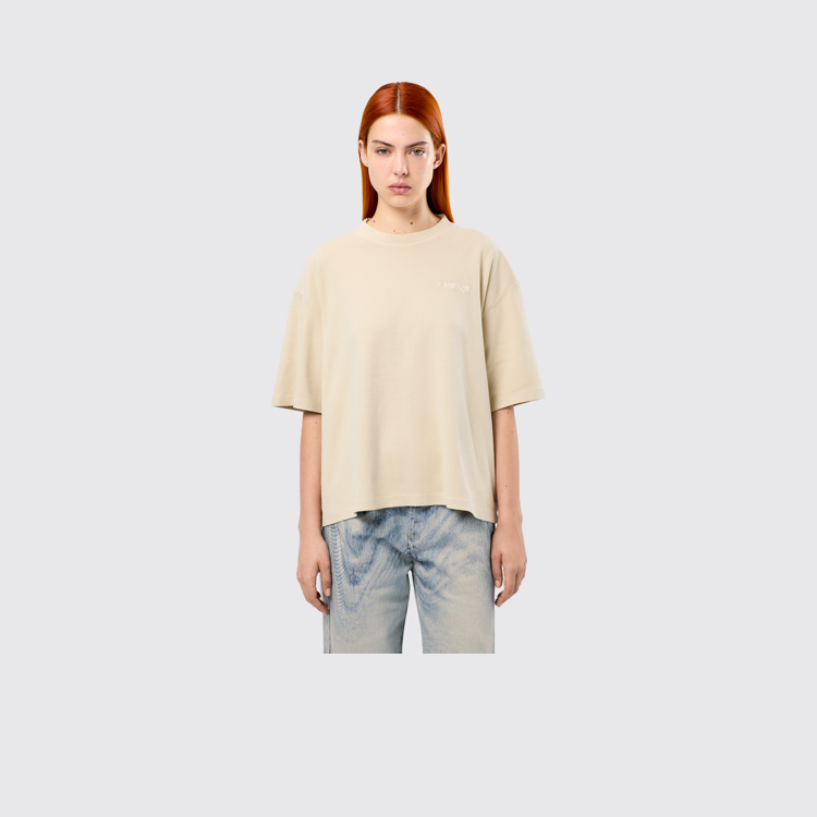 T-Shirt Beige Cotton T-shirt