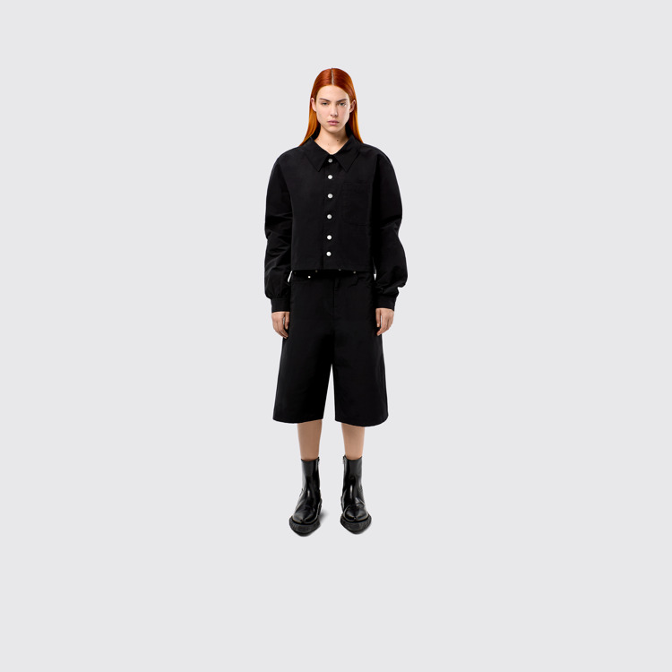 Tech Shirt Black Cotton/Nylon Shirt