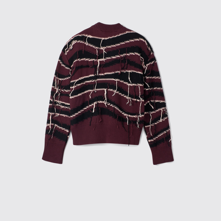 Melange Knit Sweater Pull en tricot de coton biologique marron