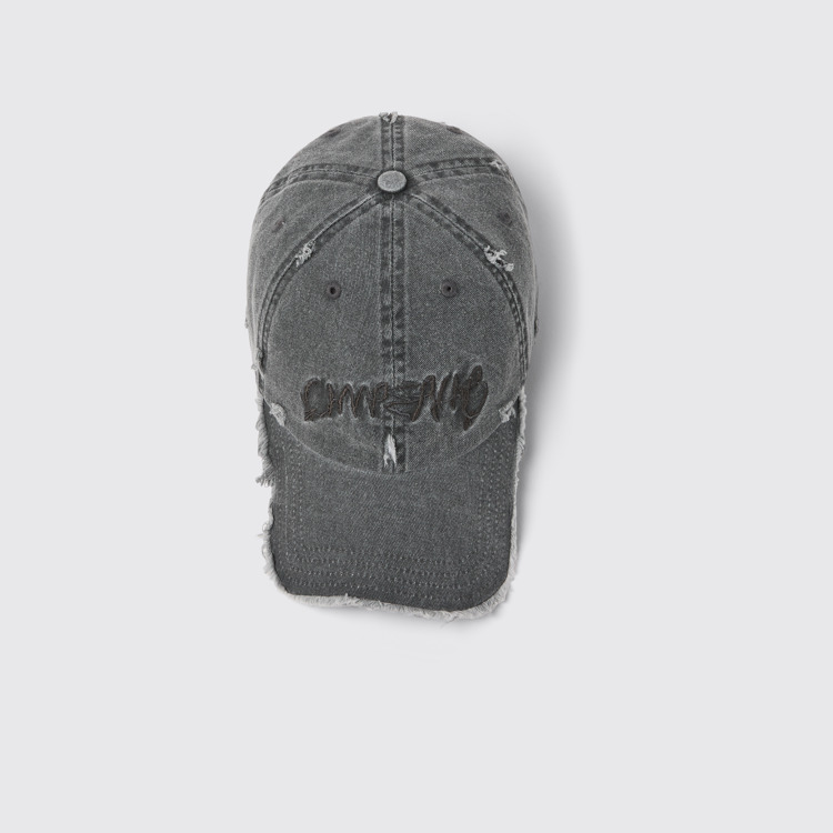 Overhead view of Cap Faded Black Distorted Washed Cap