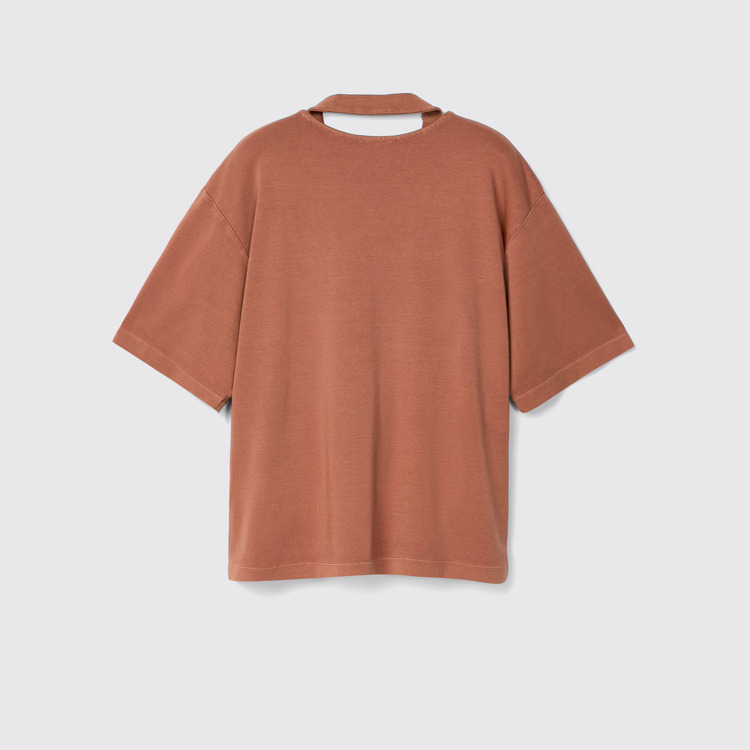 T-Shirt Kastenförmiges mineralgefärbtes T-Shirt in Terracotta