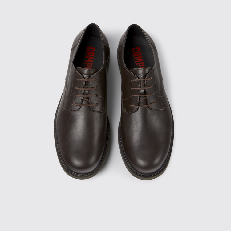 Overhead view of Neuman Classic men's brown shoe