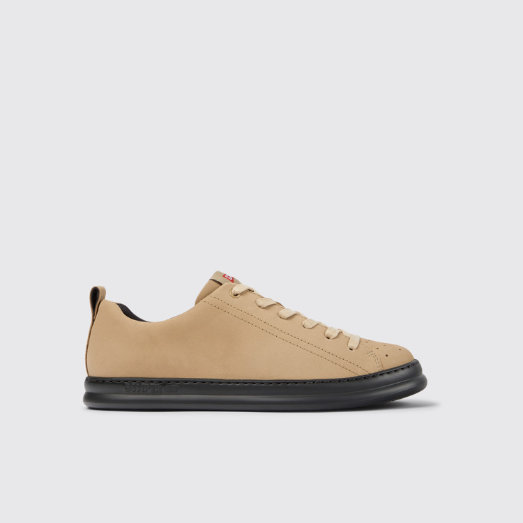 Runner Sneakers beige de nobuk para hombre