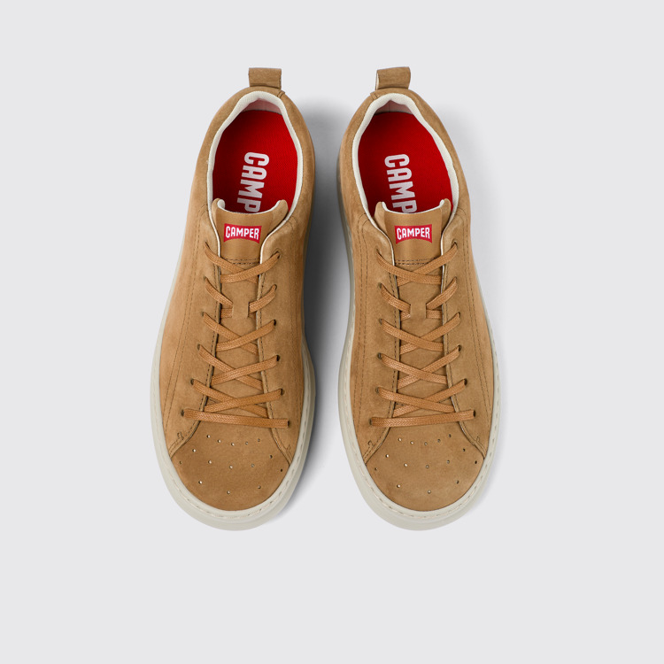 Overhead view of Runner Brown Nubuck Sneaker for Men