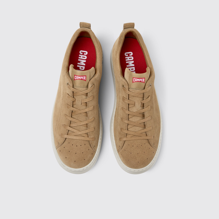 Overhead view of Runner Brown Nubuck Sneakers for Men.