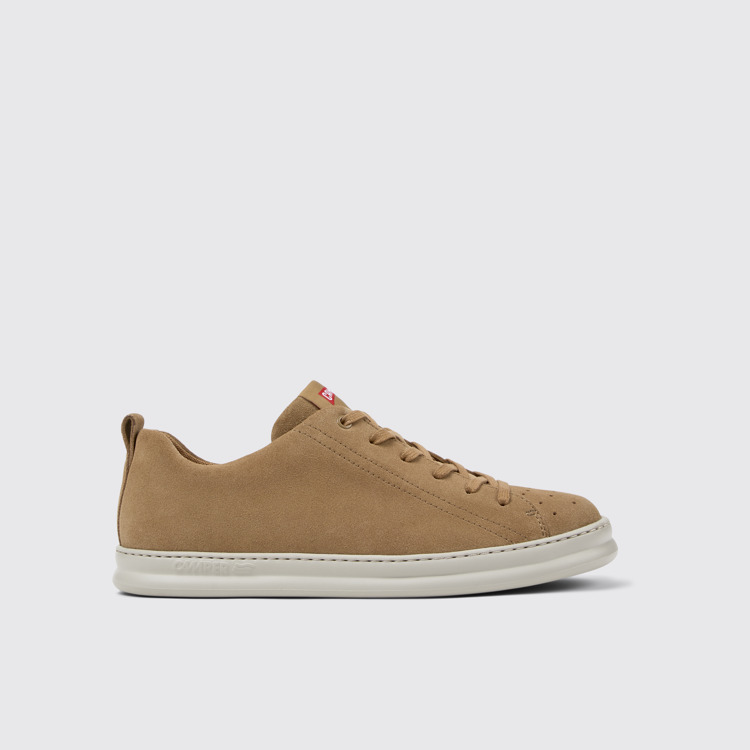 Side view of Runner Brown Nubuck Sneakers for Men.