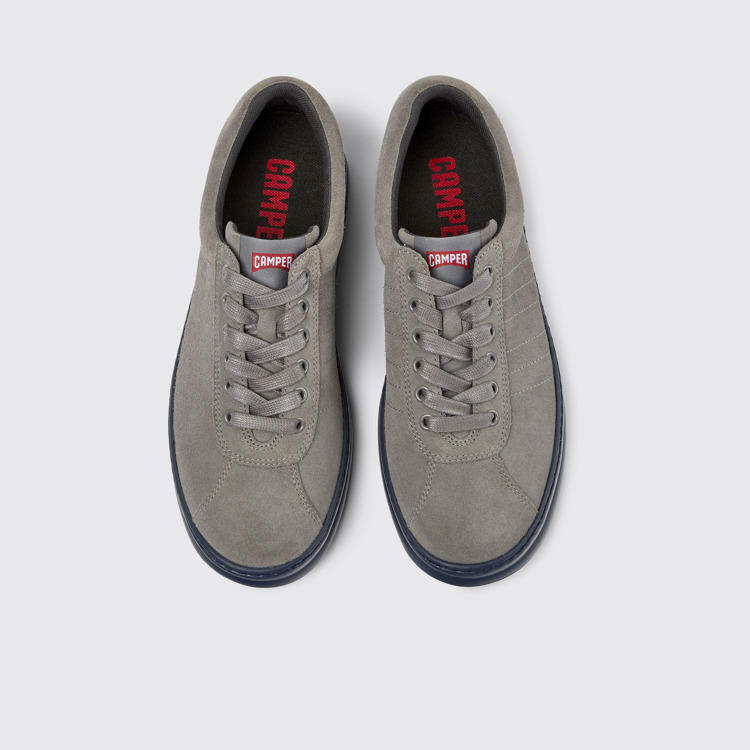 Overhead view of Runner Gray nubuck sneakers for men