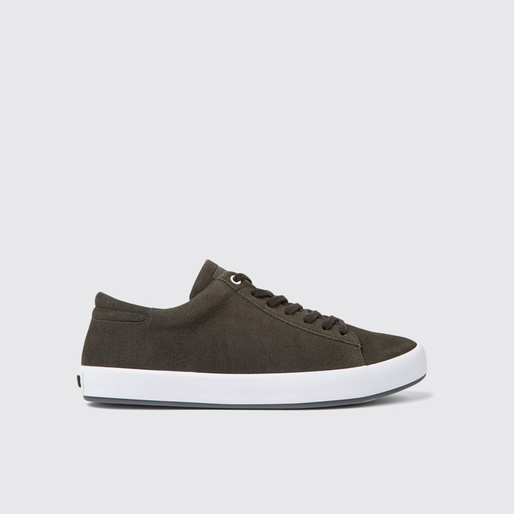 Side view of Andratx Gray nubuck sneakers for men