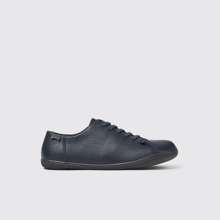 Side view of Peu Blue leather shoes for men