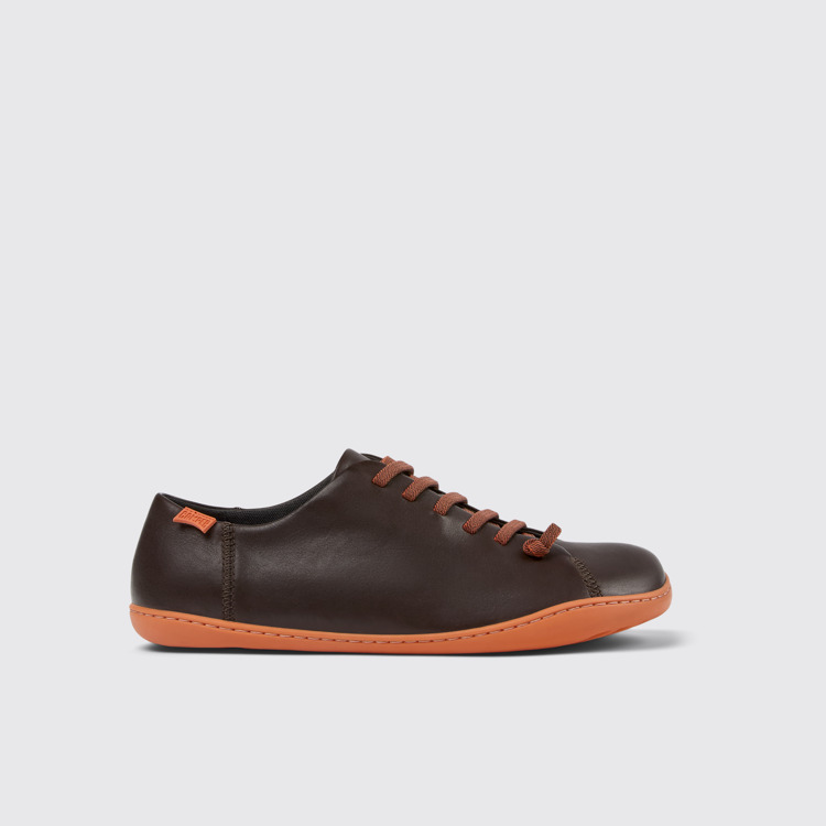 Side view of Peu Brown leather shoes for men