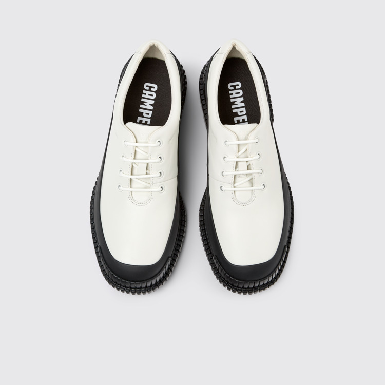 Pix Zapato de piel blanca para hombre