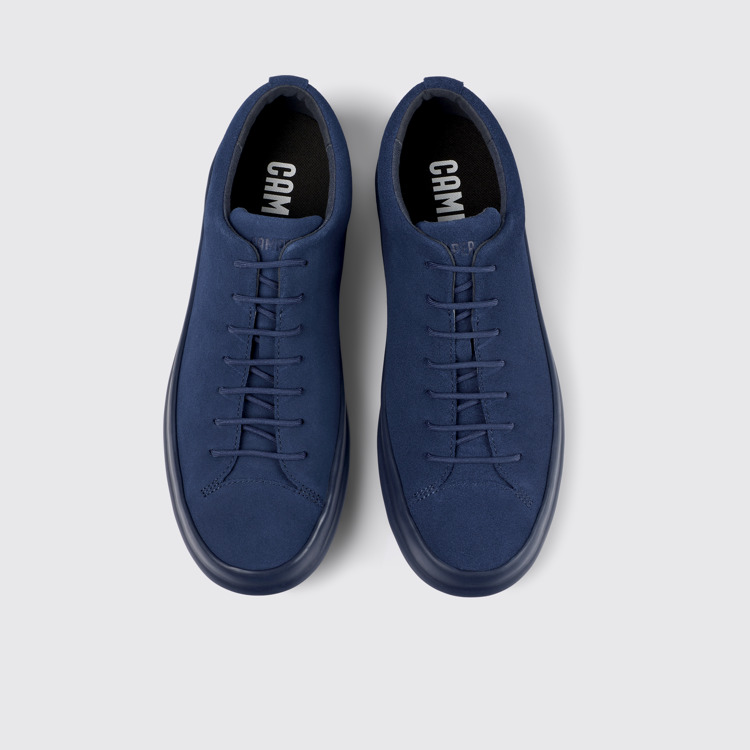 Overhead view of Chasis Blue Nubuck Basket for Men