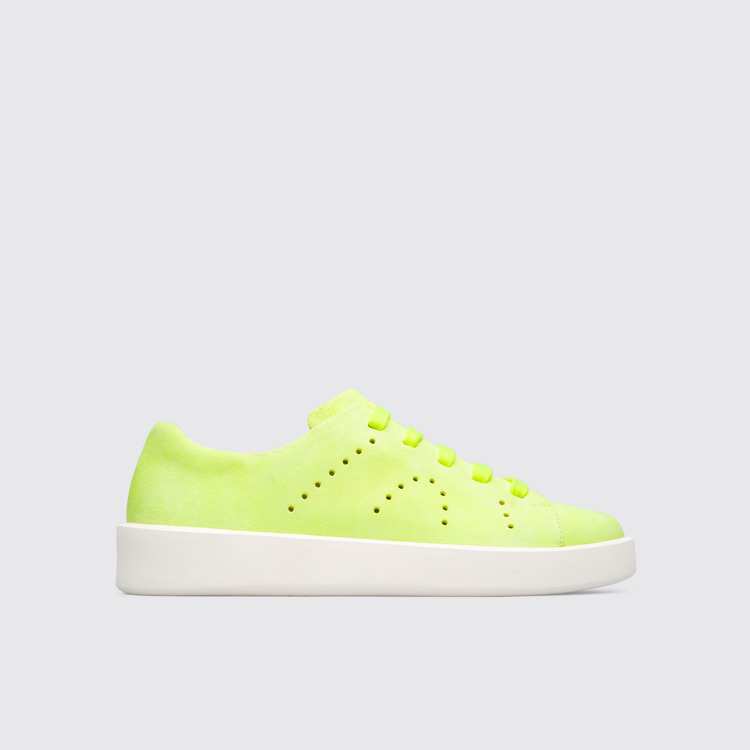 Side view of Courb Neon yellow men’s sneaker