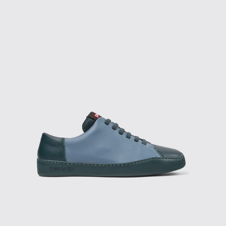 Side view of Twins Multicolored Leather Sneaker for Men