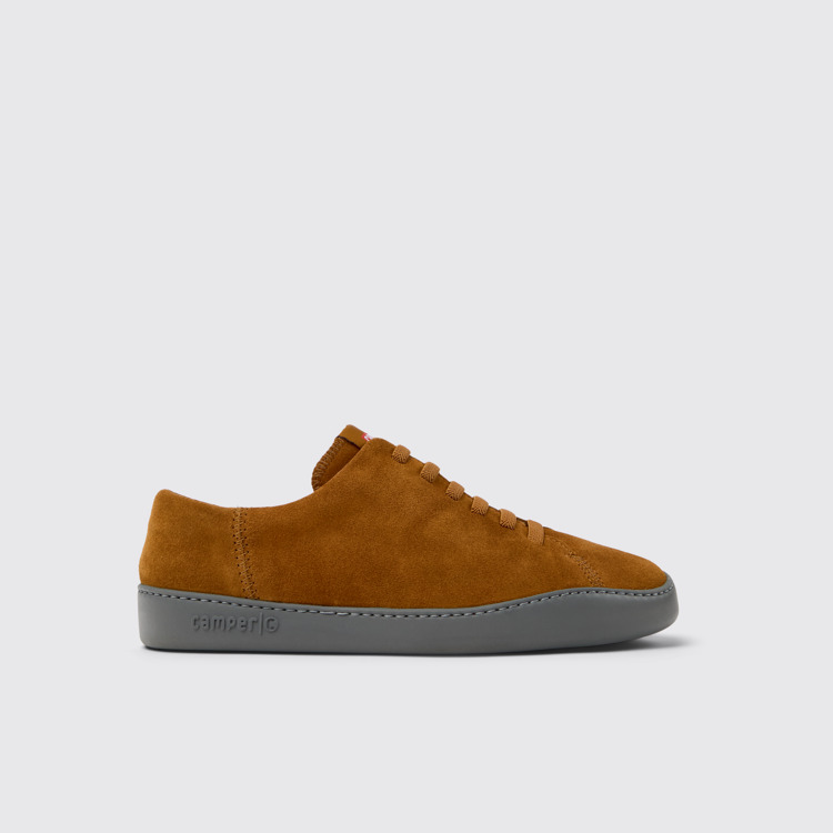 Side view of Peu Touring Brown Nubuck Men's Sneakers.