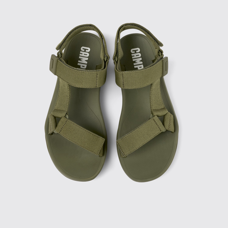 Match Grüne Herrensandalen aus Textil