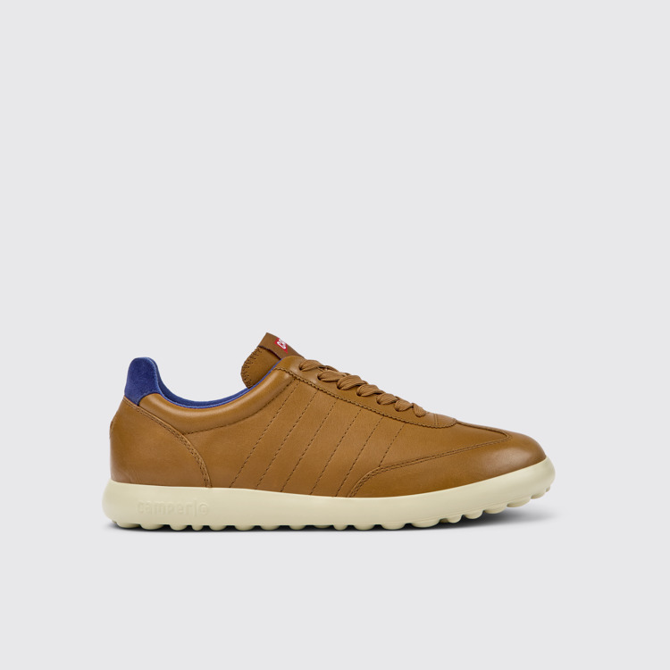 Side view of Pelotas XLite Brown and blue sneakers for men