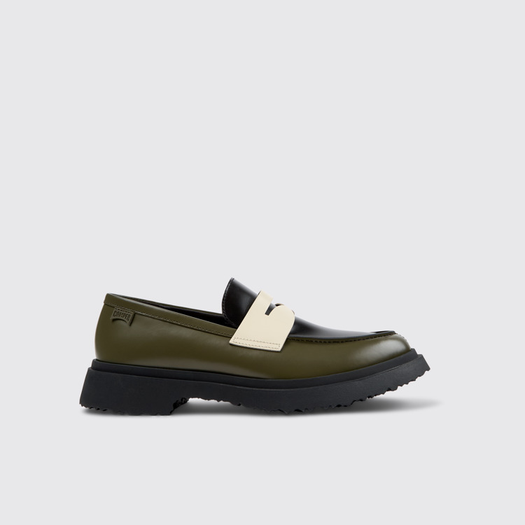 Side view of Twins Multicolor Leather Mocasin/Nautical for Men.