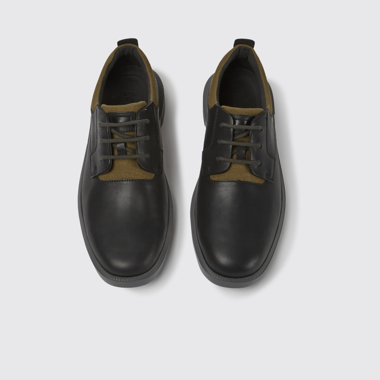 Overhead view of Bill Black leather lace up shoes