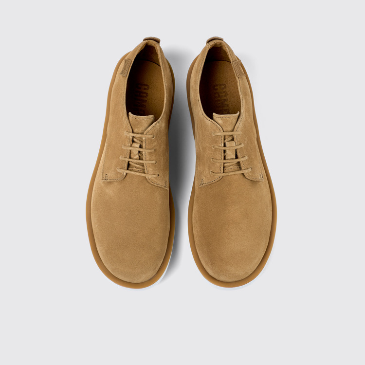 Overhead view of Wagon Brown Nubuck Blucher for Men