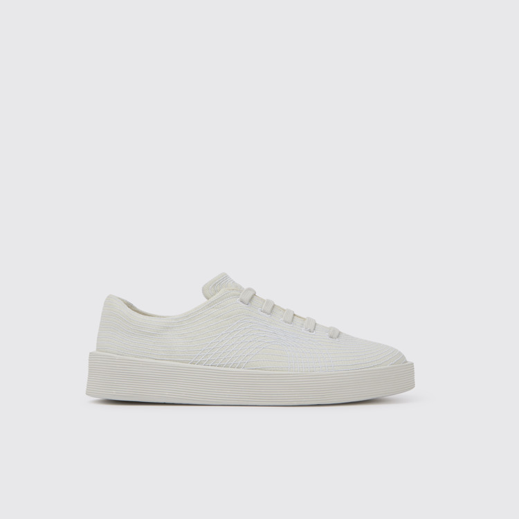 Side view of Courb White sneakers for men