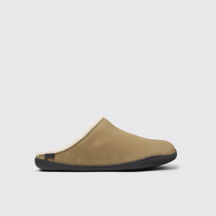 Side view of Peu Brown nubuck shoes for men