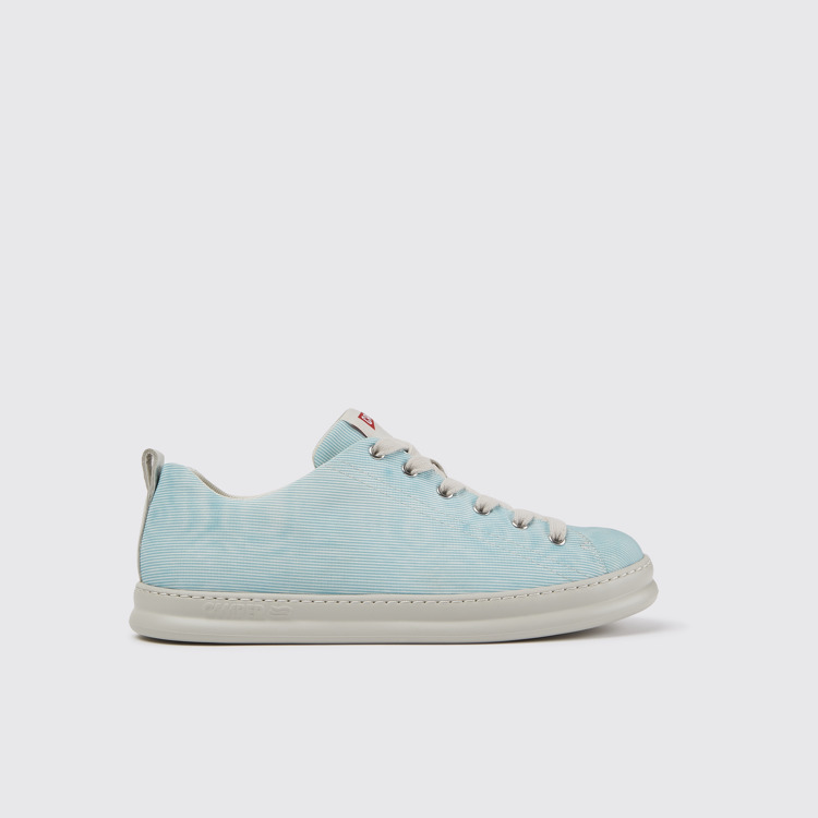 Side view of Twins Turquoise printed sneakers