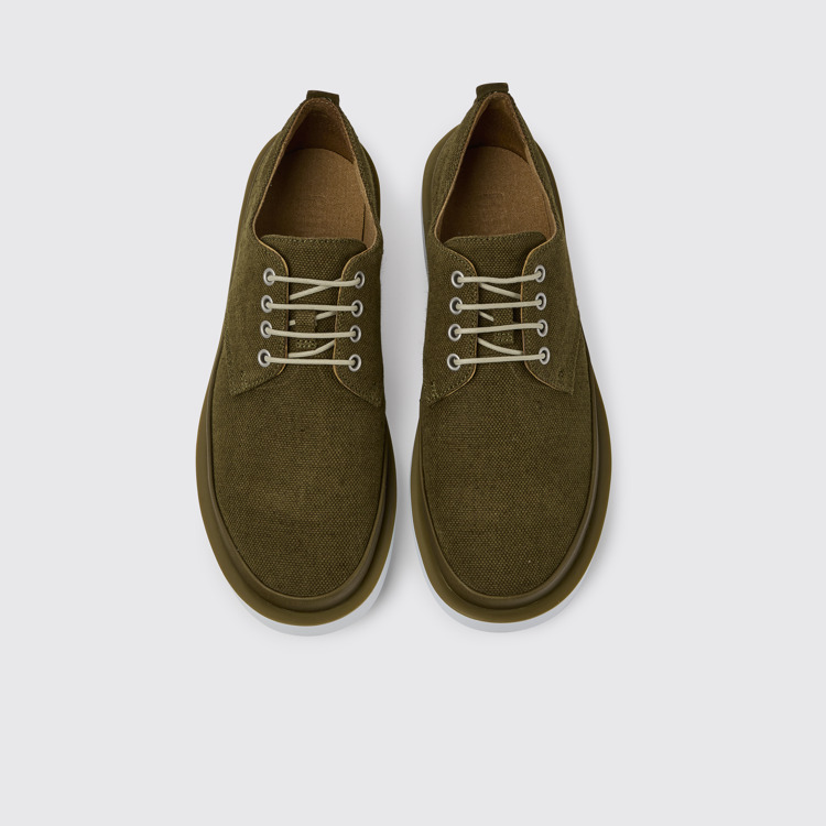 Overhead view of Wagon Green shoes for men