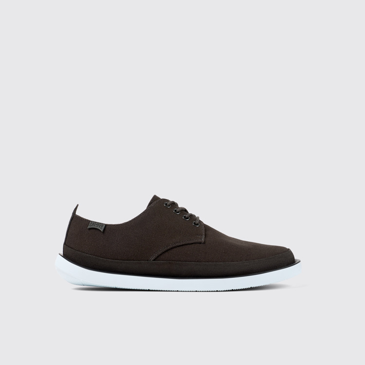 Side view of Wagon Gray Textile/Nubuck Blucher for Men