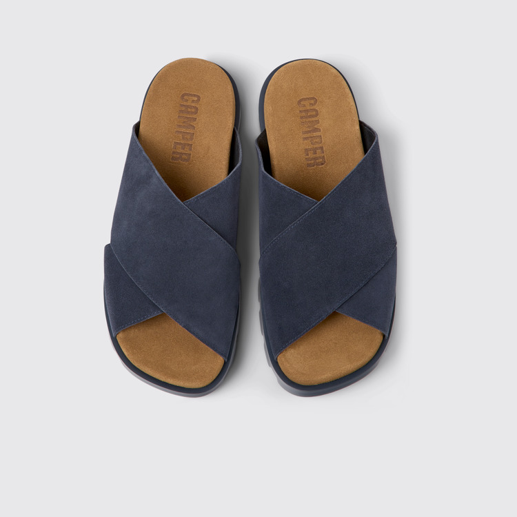 Brutus Sandal Sandalias azul marino de nobuk para hombre