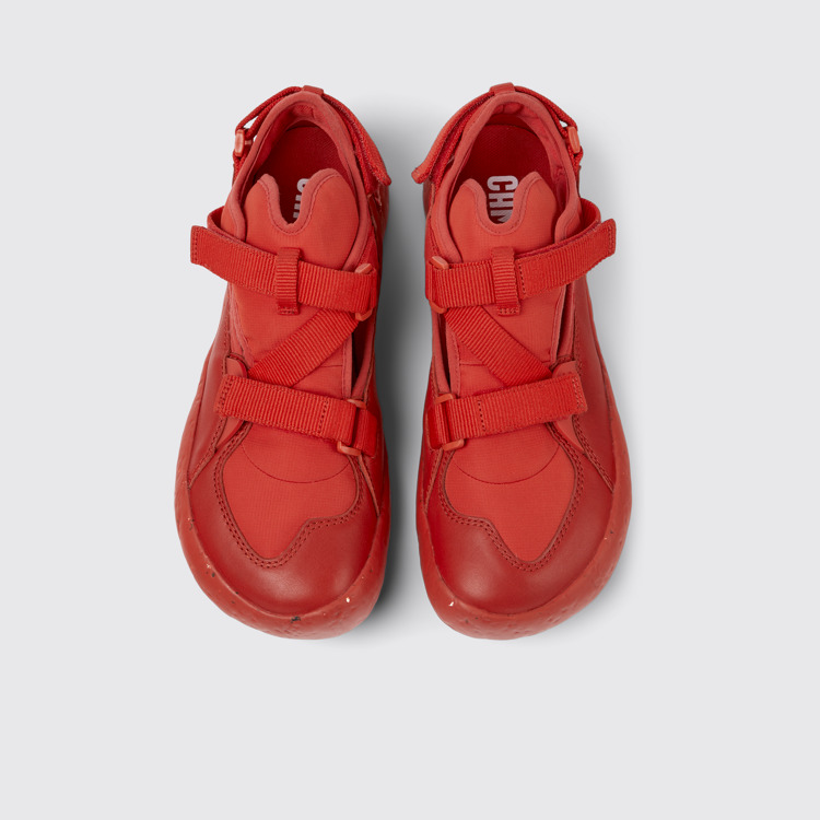 Overhead view of Peu Stadium Red semi-open sneakers for men